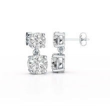 Classic Radiance - 5.10 CT Round Cut Lab Diamond Earrings