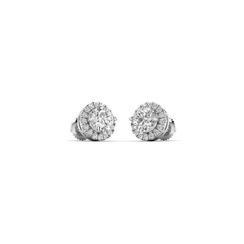 Dazzling Brilliance - Exquisite Round Lab-Grown Diamond Earrings