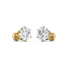 Dazzling Circles- Round-Cut Diamond Earrings for Effortless Glamour