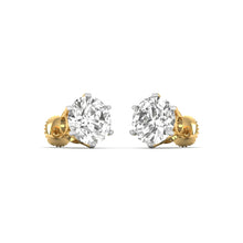 Dazzling Circles- Round-Cut Diamond Earrings for Effortless Glamour