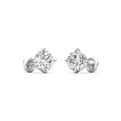 Dazzling Rounds- Exquisite Diamond Earring in Round Brilliance