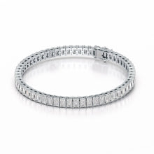 Elegance - Emerald Cut Lab Diamond Tennis Bracelet