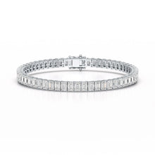 Elegance - Emerald Cut Lab Diamond Tennis Bracelet