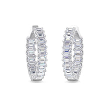 Emerald Elegance- Captivating Diamond Earrings in Exquisite Shape