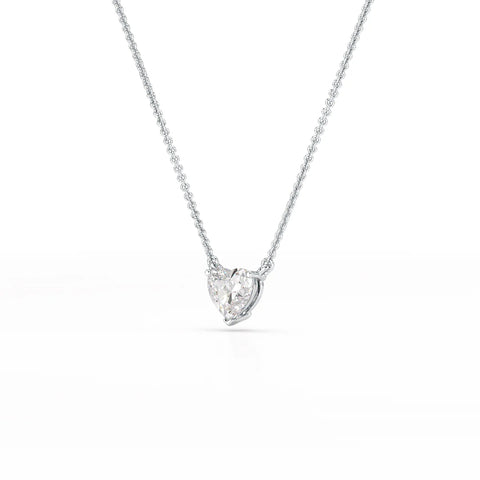 Enduring Love - 1 Carat Lab Diamond Heart Pendant