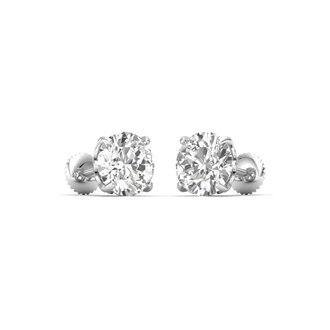 Eternal Brilliance - Exquisite Round-Cut Diamond Earrings