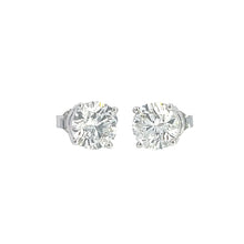 Ethereal Elegance - Round-Cut Diamond Earrings with Central Sparkle