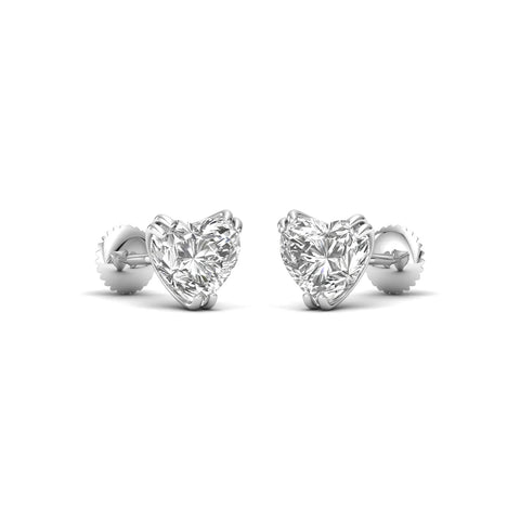 Heartfelt Glamour Stunning Heart Shape Diamond Earring