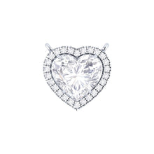 Heartfelt Radiance - Heart & Round Shaped Diamond Pendant