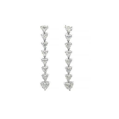 Heartfelt Radiance Central Diamond in Heart Shape Earrings