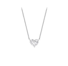 Elegant Embrace - 3 Carat Heart Shaped Diamond Necklace