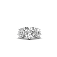 Love’s Reflection Heart and Pear Shaped Diamond Ring