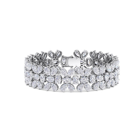 Pear Elegance - Bracelet Adorned with Lab-Grown Diamonds