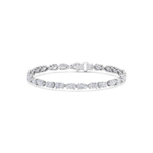 Pearlescent Radiance - Captivating Pear Shaped Diamond Bracelet