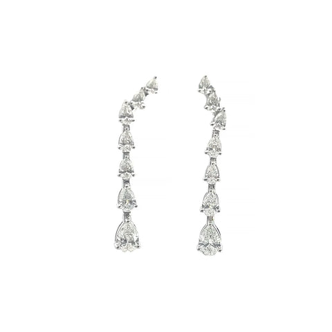 Pearlescent Radiance Pear Shaped Diamond Earrings