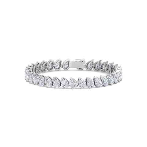 Pearl of Perfection - Pear Shaped Lab Grown Diamond Bracelet