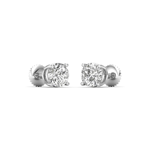 Radiant Brilliance - Round Cut Diamond Earrings