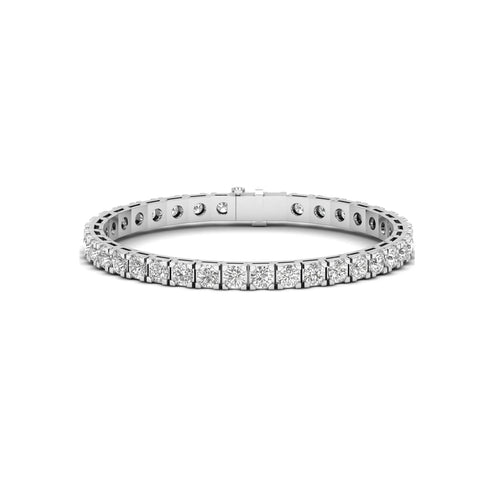 Radiant Circles - Elegant Round Shape Diamond Bracelet