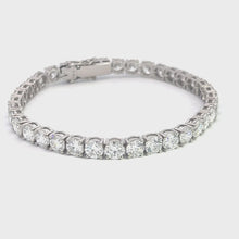 Radiant Circlet - Central Round-Cut Diamond Bracelet