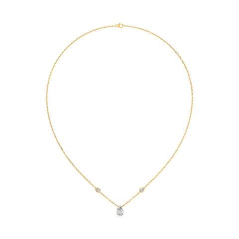 Radiant Grace - Pear-Cut Diamond Pendant for Effortless Elegance