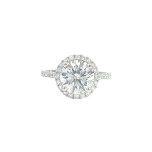 Round Cut Diamond Ring with Central & Additional Diamonds