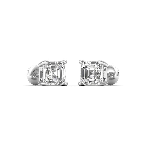 Sophisticated Glamour - Asscher-Cut Diamond Earrings