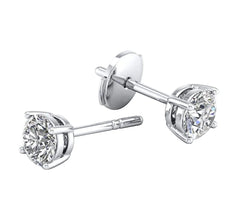 Timeless Glamour - 5 Carat Round Diamond Earrings