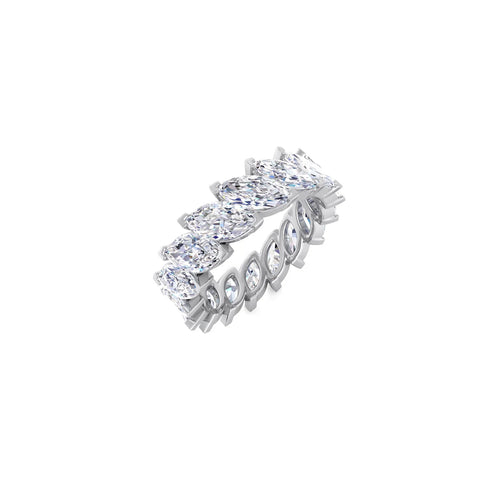 Timeless Glamour Curved Marquise Diamond Ring