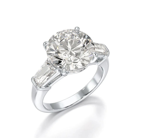 Timeless Treasures- 6.56 CT Three Stone Lab Diamond Ring