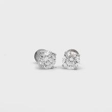 Timeless Glamour - 5 Carat Round Diamond Earrings